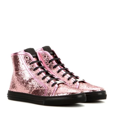 gucci glitter high top sneaker|colorful Gucci shoes.